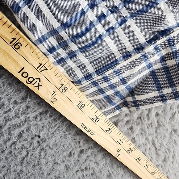 Ben Sherman Shirt Mens Medium Blue Plaid Long Sleeve Button Up *NWT* - Picture 9 of 11